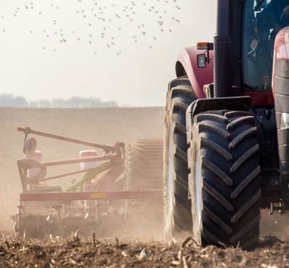 Tractor con canalones